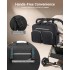 EQ2411 - Kono Versatile Diaper Changing Tote Bag with Built-In Changing Mat Thermal Insulation Waterproof Design - Black