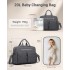 EQ2411 - Kono Versatile Diaper Changing Tote Bag with Built-In Changing Mat Thermal Insulation Waterproof Design - Dark Grey