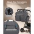 EQ2411 - Kono Versatile Diaper Changing Tote Bag with Built-In Changing Mat Thermal Insulation Waterproof Design - Dark Grey