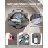 EQ2411 - Kono Versatile Diaper Changing Tote Bag with Built-In Changing Mat Thermal Insulation Waterproof Design - Grey