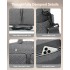 EQ2411 - Kono Versatile Diaper Changing Tote Bag with Built-In Changing Mat Thermal Insulation Waterproof Design - Grey