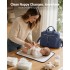 EQ2411 - Kono Versatile Diaper Changing Tote Bag with Built-In Changing Mat Thermal Insulation Waterproof Design - Navy