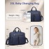 EQ2411 - Kono Versatile Diaper Changing Tote Bag with Built-In Changing Mat Thermal Insulation Waterproof Design - Navy