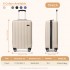 K1773-1L - Kono 19 Inch Cabin Size ABS+PC Hard Shell Luggage with Vertical Stripes - Ideal for Carry-On - Beige