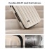 K1773-1L - Kono 24 Zoll Gestreift ABS+PC-Hartschale Reisegepäck mit 360-Grad-Spinner-Rädern - Beige
