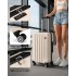 K1773-1L - Kono 24 Zoll Gestreift ABS+PC-Hartschale Reisegepäck mit 360-Grad-Spinner-Rädern - Beige