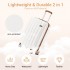 K1773-1L - Kono 19 Inch Cabin Size ABS+PC Hard Shell Luggage with Vertical Stripes - Ideal for Carry-On - Cream