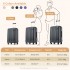 K1773-1L - Kono 19/24/28 Inch 3 Piece Set Striped ABS+PC Hard Shell Luggage with 360-Degree Spinner Wheels - Grey