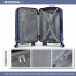 K1773-1L - Kono 19/24/28 Inch 3 Piece Set Striped ABS+PC Hard Shell Luggage with 360-Degree Spinner Wheels - Navy