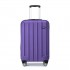 K1773-1L - Kono 19 Inch Cabin Size ABS+PC Hard Shell Luggage with Vertical Stripes - Ideal for Carry-On - Purple