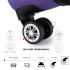 K1773-1L - Kono 19 Inch Cabin Size ABS+PC Hard Shell Luggage with Vertical Stripes - Ideal for Carry-On - Purple
