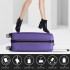 K1773-1L - Kono 19 Inch Cabin Size ABS+PC Hard Shell Luggage with Vertical Stripes - Ideal for Carry-On - Purple