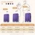 K1773-1L - Kono 19/24/28 Inch 3 Piece Set Striped ABS+PC Hard Shell Luggage with 360-Degree Spinner Wheels - Purple