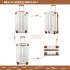 K1777-1L - Kono 19 Inch ABS Lightweight Compact Hard Shell Cabin Suitcase Travel Carry-On Luggage - Cream