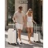 K1777-1L - Kono 24 Inch ABS Lightweight Compact Hard Shell Travel Luggage For Extended Journeys - Beige