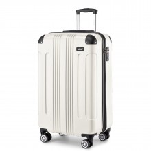 K1777-1L - Kono 28 Inch ABS Lightweight Compact Hard Shell Travel Luggage For Extended Journeys - Beige