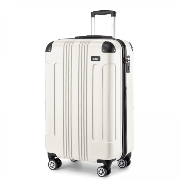 K1777-1L - Kono 28 Zoll ABS Leichtes Gewicht Kompakt Hartschale Reisegepäck Für ausgedehnte Reisen - Beige