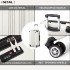 K1777-1L - Kono 19/24/28 Zoll 3er Set ABS Leichtes Gewicht Kompakt Hartschale Reisegepäck - Beige