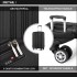 K1777-1L - Kono 19 Inch ABS Lightweight Compact Hard Shell Cabin Suitcase Travel Carry-On Luggage - Black