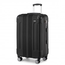K1777-1L - Kono 28 Inch ABS Lightweight Compact Hard Shell Travel Luggage For Extended Journeys - Black