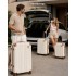 K1777-1L - Kono 19/24/28 Inch 3 Piece Set ABS Lightweight Compact Hard Shell Travel Luggage - Cream