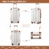 K1777-1L - Kono 19/24/28 Inch 3 Piece Set ABS Lightweight Compact Hard Shell Travel Luggage - Cream