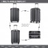 K1777-1L - Kono 19 pouces ABS Léger Compact Coque dure Valise cabine Bagage à main de voyage - Gris