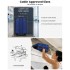K1777-1L - Kono 19 Inch ABS Lightweight Compact Hard Shell Cabin Suitcase Travel Carry-On Luggage - Navy