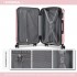 K1777-1L - Kono 19/24/28 Inch 3 Piece Set ABS Lightweight Compact Hard Shell Travel Luggage - Pink