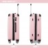 K1777-1L - Kono 19/24/28 Inch 3 Piece Set ABS Lightweight Compact Hard Shell Travel Luggage - Pink