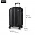 K1777L - Kono 19 Inch ABS Hard Shell Suitcase Luggage - Black