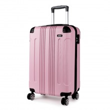K1777L - Kono 19 Inch ABS Hard Shell Suitcase Luggage - Pink