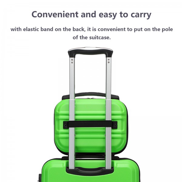 K1871-1L - Kono 12 Inch Lightweight Hard Shell ABS Vanity Case - Green