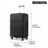 K1871-1L - Kono ABS 28 Inch Sculpted Horizontal Design Suitcase - Black