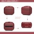 K1871-1L - Kono 12 Inch Lightweight Hard Shell ABS Vanity Case - Burgundy