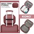 K1871-1L - Kono 12 Inch Lightweight Hard Shell ABS Vanity Case - Burgundy