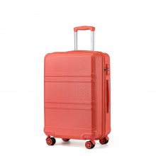 K1871-1L - Kono ABS 20 Inch Sculpted Horizontal Design Cabin Luggage - Coral