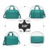 K1871-1L+EA2321 - Kono ABS 20 Zoll Geformtes horizontales Design 2-teiliges Kofferset Mit Kabinentasche - Blaugrün