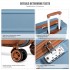 K1871-1L - Kono ABS 24 Inch Sculpted Horizontal Design Suitcase - Grayish Blue And Brown