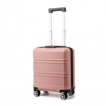 K1871-1L - Kono ABS 16 Inch Sculpted Horizontal Design Cabin Luggage - Nude