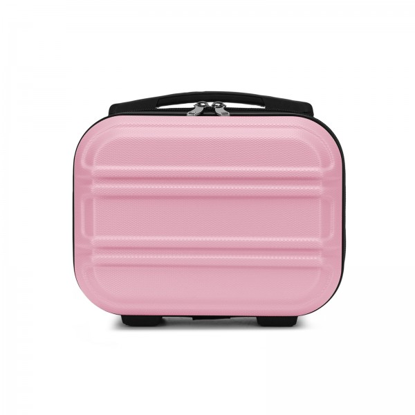 K1871-1L - Kono 12 Inch Lightweight Hard Shell ABS Vanity Case - Pink