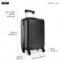 K1872L - Kono 19 Inch ABS Hard Shell Carry On Luggage 4 Wheel Spinner Suitcase - Black
