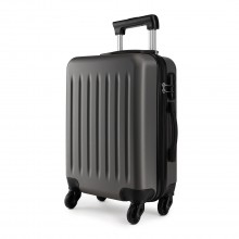 K1872L - Kono 24 Inch ABS Hard Shell Luggage 4 Wheel Spinner Suitcase - Grey