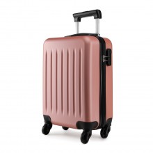 K1872L - Kono 19 Inch ABS Hard Shell Carry On Luggage 4 Wheel Spinner Suitcase - Nude