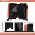 K1872L - Kono 19 Inch ABS Hard Shell Carry On Luggage 4 Wheel Spinner Suitcase - Nude