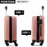 K1872L - Kono 24 Inch ABS Hard Shell Luggage 4 Wheel Spinner Suitcase - Nude