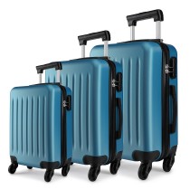 K1872L - Kono 19-24-28 cali Bagaż z twardą skorupą ABS Zestaw walizek z 4 kółkami - Granatowy