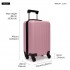 K1872L - Kono 19 Inch ABS Hard Shell Carry On Luggage 4 Wheel Spinner Suitcase - Pink