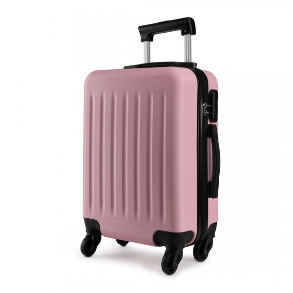 K1872L - Kono 24 Inch ABS Hard Shell Luggage 4 Wheel Spinner Suitcase - Pink