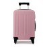 K1872L - Kono 24 Inch ABS Hard Shell Luggage 4 Wheel Spinner Suitcase - Pink